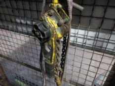 Assorted lifting equipment including: 3 x chain hoists, 4 x lifting chains, 1 x lifting beam - scrap