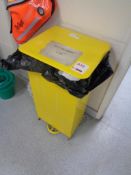 Foot operated waste bin