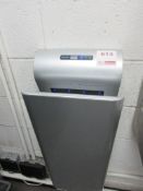 Un-named wall mounted electric hand dryer, model 408973, serial no. 203022090455