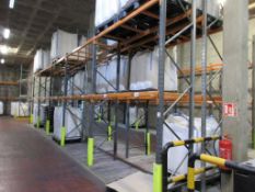 Ten bays of boltless adjustable pallet racking 8 - 2.8m x 900 x 5m 2 - 2.8m x 900 x 3.7m (