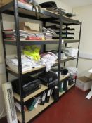 Two bays of light duty storage racking, 950 x 500 x height 1.9m (excluding contents)