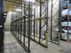 Three bays of Link 51 drive in pallet racking system 1.4m x 11.7m x height 4.8m, Approx.. footprint: