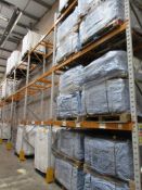 Nine bays of Apex 8 UK boltless adjustable pallet racking 2.8m x 900 x 6m (excluding contents)