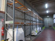 Eight bays of boltless adjustable pallet racking 2 - 2.8m x 900 x 5m 5 - 2.8m x 900 x 5m 1 - 1.4m