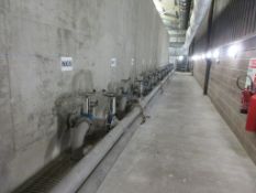 Thirty six assorted manual gate valves to include galvanised pipework PoWRA: A ‘point of work’