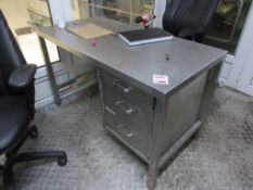 Stainless steel workbench with 3 x under drawers 1.2m x 800 x 730mm