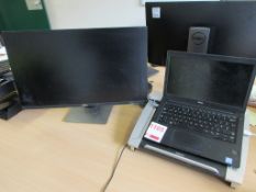 Dell Latitude 7290 i5 laptop, Dell flat screen monitor *** Please note: BIOS Protected ***