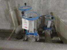 Thirty six assorted manual gate valves to include galvanised pipework PoWRA: A ‘point of work’