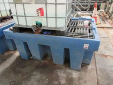 IBC plastic spill trough, 1750 x 1350 x height 700mm