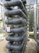 Un-named inline mixing system with 3 x Actreg pneumatic actuators, 6 x Albion manual shut off valves