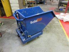 Solid Hub MK287 mobile forklift tipping skip, serial no. MK287-2024040033 (2024), max load 1000kg