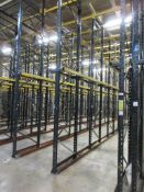 Four bays of Link 51 drive in pallet racking system 1.4m x 11.7m x height 4.8m, approx. footprint: