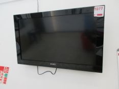 Sony wall mounted flat screen monitor, model KDL-32BX320