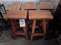 5 x Wooden Poseur stools