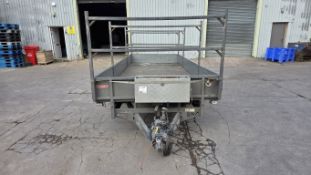 Ifor Williams LM186G 18ft tri-axle drop side trailer (2016)