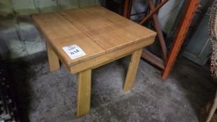 1 x 'Nordic' Rustic solid wood tables (Light coloured Wood) (half size)