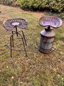 2 - Bespoke tractor seat bar stools