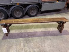 4 x Bespoke handmade reclaimed scaffold benches (darker colour)