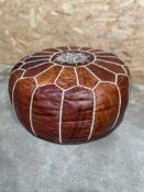 11 x leather pouffes