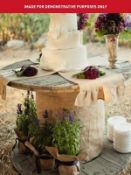 2 x Wooden cable drum tables