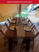 8 x Bespoke handmade reclaimed rustic scaffold tables (Darker colour)