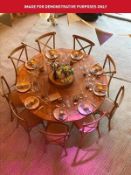 9 x Bespoke handmade 6ft solid wood round tables