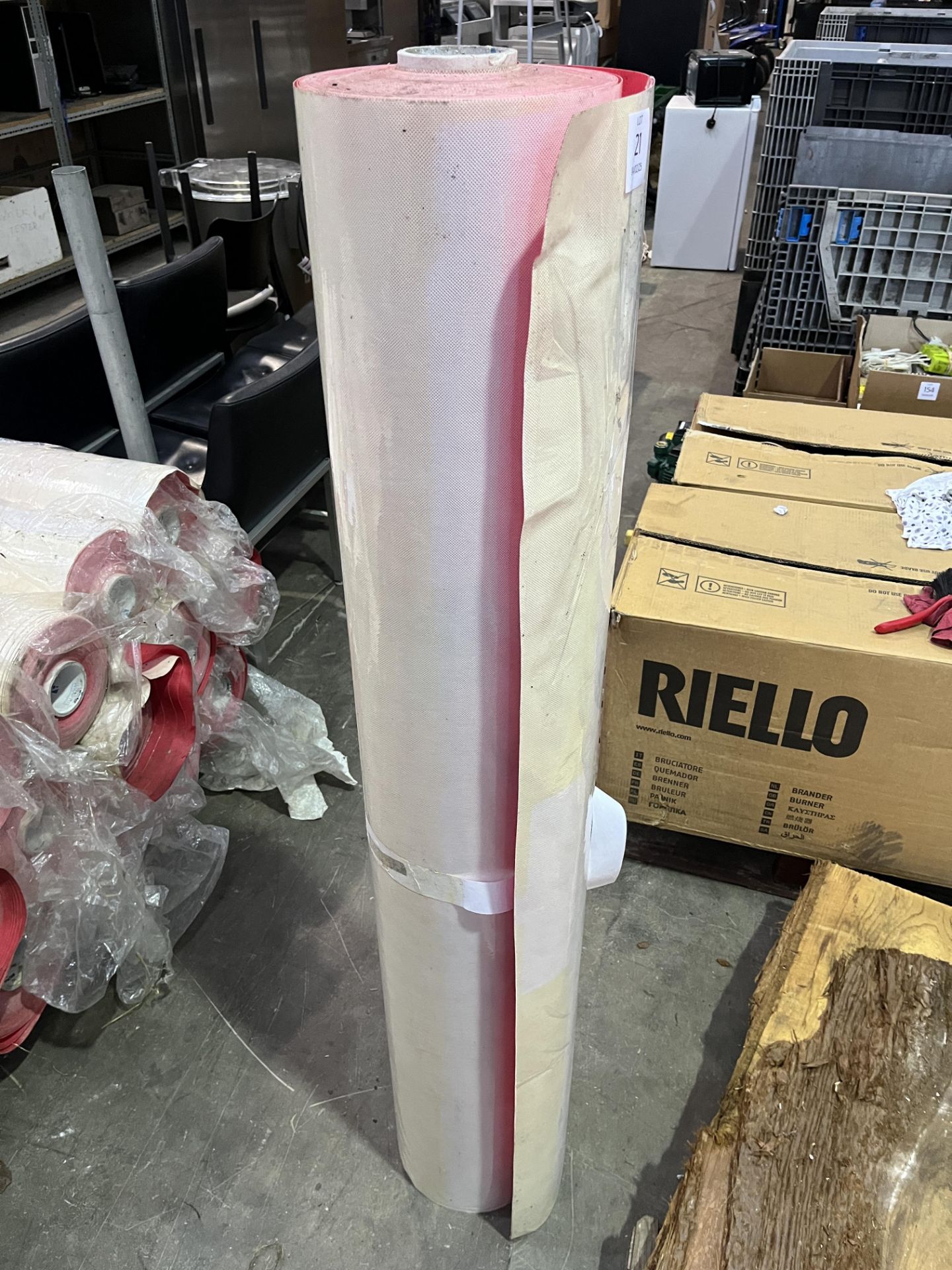 1 x 50m Reel of WRAPTITE Membrane for Walls/Roofs. Colour: Red; Width 1.5m