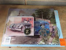 4 x Reproduction Metal Sign's an RAC Badge and an MG Register Badge