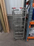 An Aluminium 4 Tier Wheeled Trolley