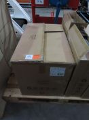 Unused Arezzo toilet by Victoria Plumbing W6726P-WO Rimless CC Pan and no seat.