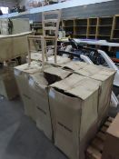 14 x matching wooden ladder back chairs