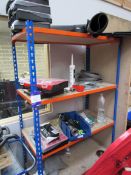 Boltless steel shelf and contents