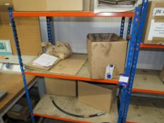 Steel boltless shelf units and contents
