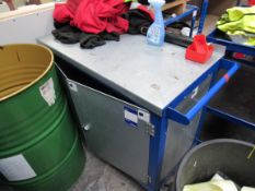 Mobile steel workshop trolley with doors