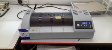 Peak PHS330 laminator, Serial number 1410-038257