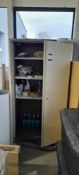 Two Bisley steel double door cabinet & contents of consumables