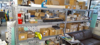 Two bays of steel boltless racking 1800mm (contents excluded)