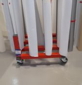 Steel vertical roll material trolley