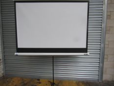 Projector Screen, on tripod stand