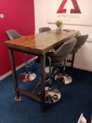 4 HNNHOME Padded Swivel Faux Leather Breakfast Kitchen Bar Stool