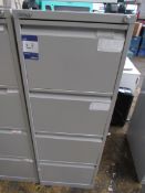 Bisley 4-drawer filing cabinet, Grey