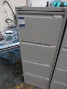 Bisley 4-drawer filing cabinet, Gey