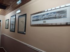 4 images to wall to include 3 x pencil sketches, 1 x Docklands photograph