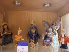 7 x Bespoke pottery figurines