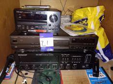 PA system to include Monacor PA-1200 PA mixing amplifier, Technics SLPG380A stereo, Teac CR-H255