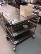 3 tier stainless steel mobile trolley