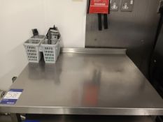 Stainless steel preparation table (crockery not included)