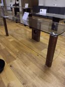 Alphason Century ADCE1200-WAL clear glass TV stand Rrp. £132