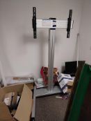 Bogels silver TV bracket trolley stand