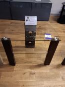 2 x TNW Vision TV stands in walnut with glass shelves, model no. 600 Rrp. £125.00, model no. 1200